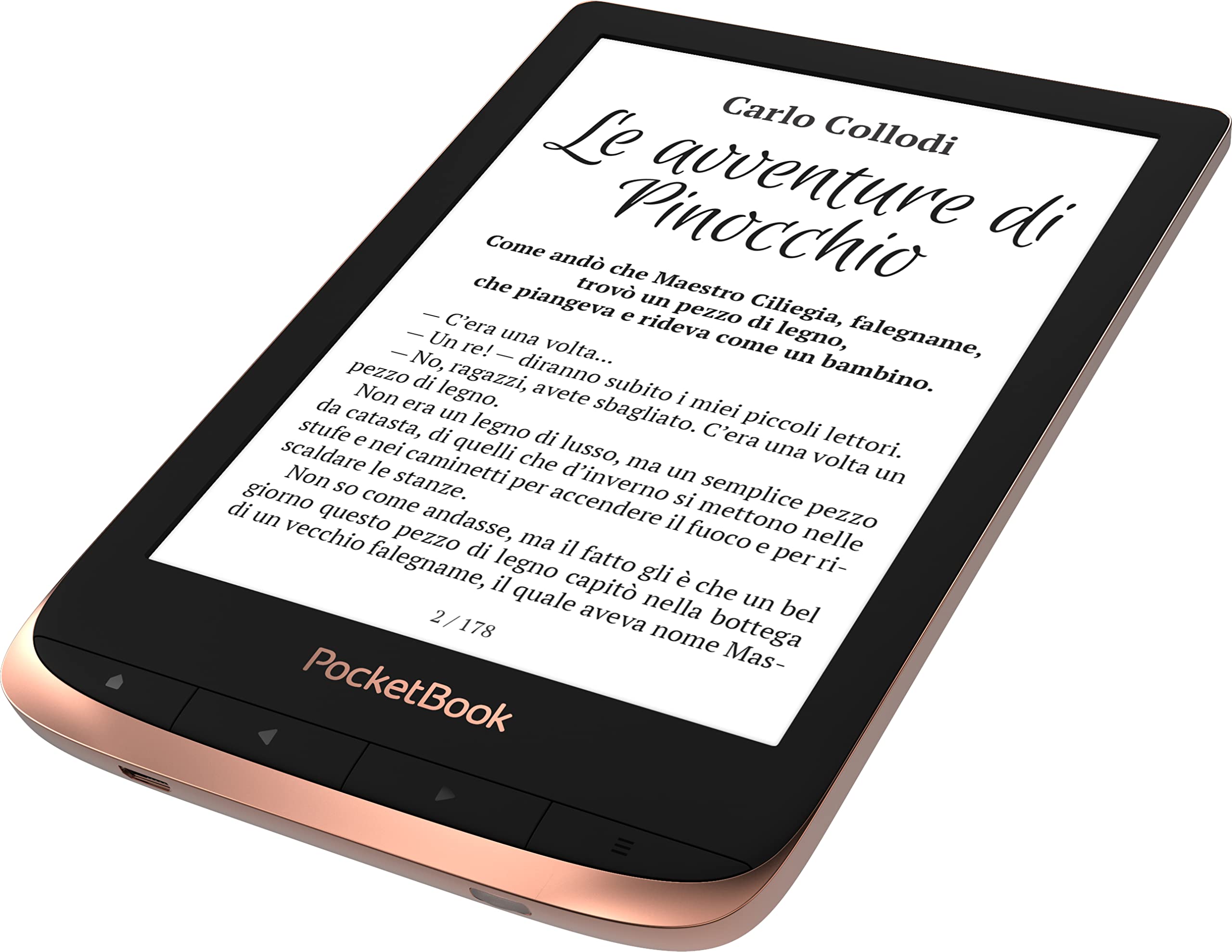 PocketBook e-Book Reader 'Touch HD 3' (16 GB Speicher; 15,24 cm (6 Zoll) E-Ink Carta Display; SMARTlight; Wi-Fi; Bluetooth) in Kupfer