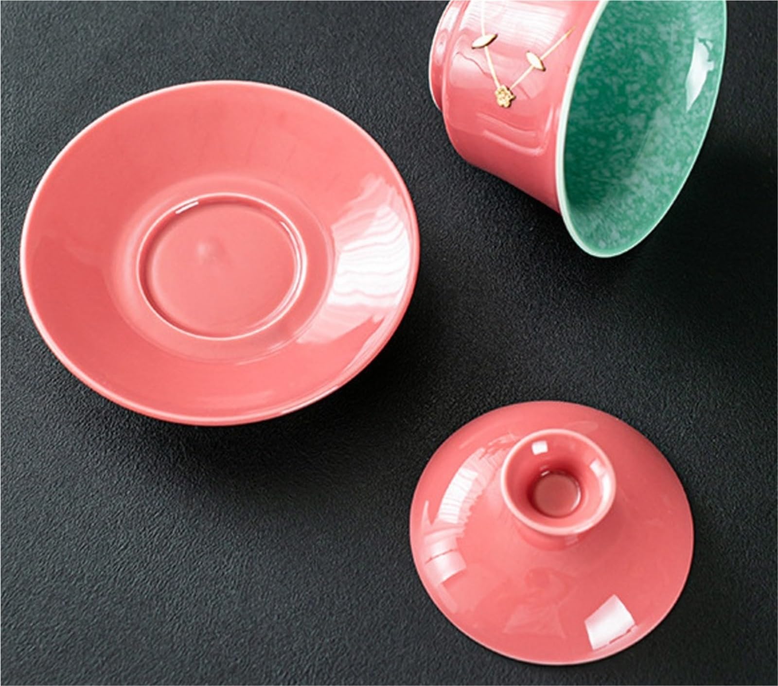 Filiżanka do herbaty, chińskie filiżanki do herbaty, 180 ml, ręcznie robiona szkliwiona gaiwan z starożytną piłą, porcelanowa waza do herbaty, domowy zaparzacz do herbaty