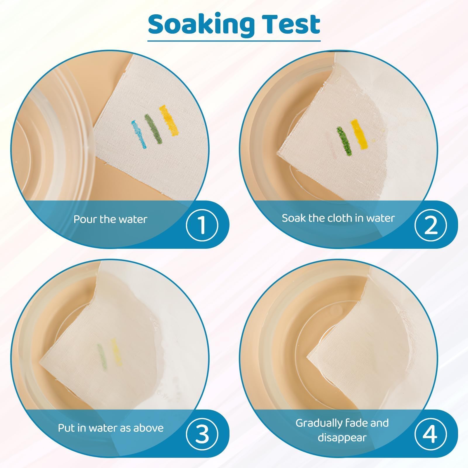 4 Stück Wasserlösliche Stoffmarkierstifte - Verschwinden Von Selbst Oder Mit Wasser