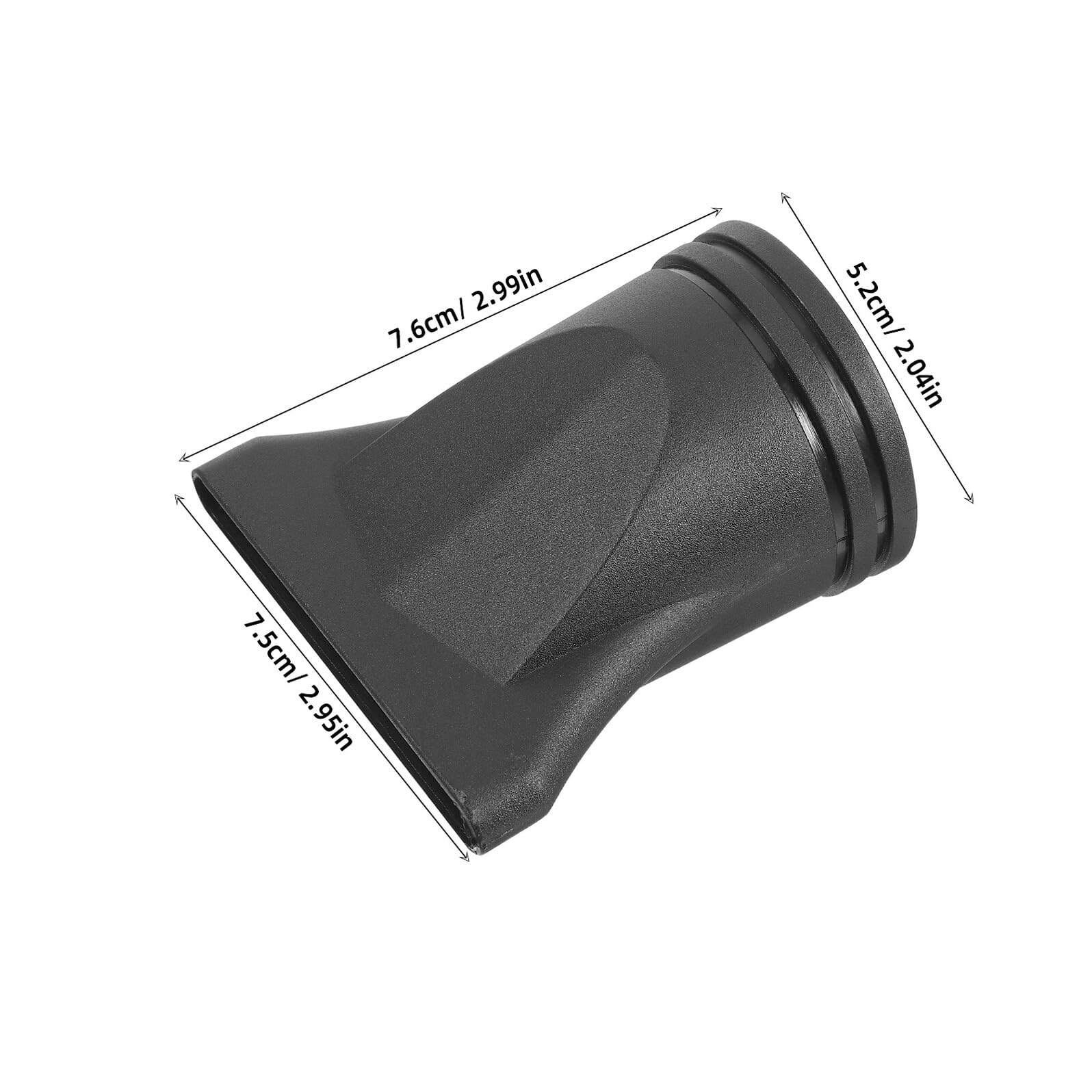 Ugello per Asciugacapelli Concentratore Piatto Nero 20 Pezzi | Plastica, Forma Duckbill Piatta, Uso Professionale e Domestico, Accessorio Portatile per Styling Salon