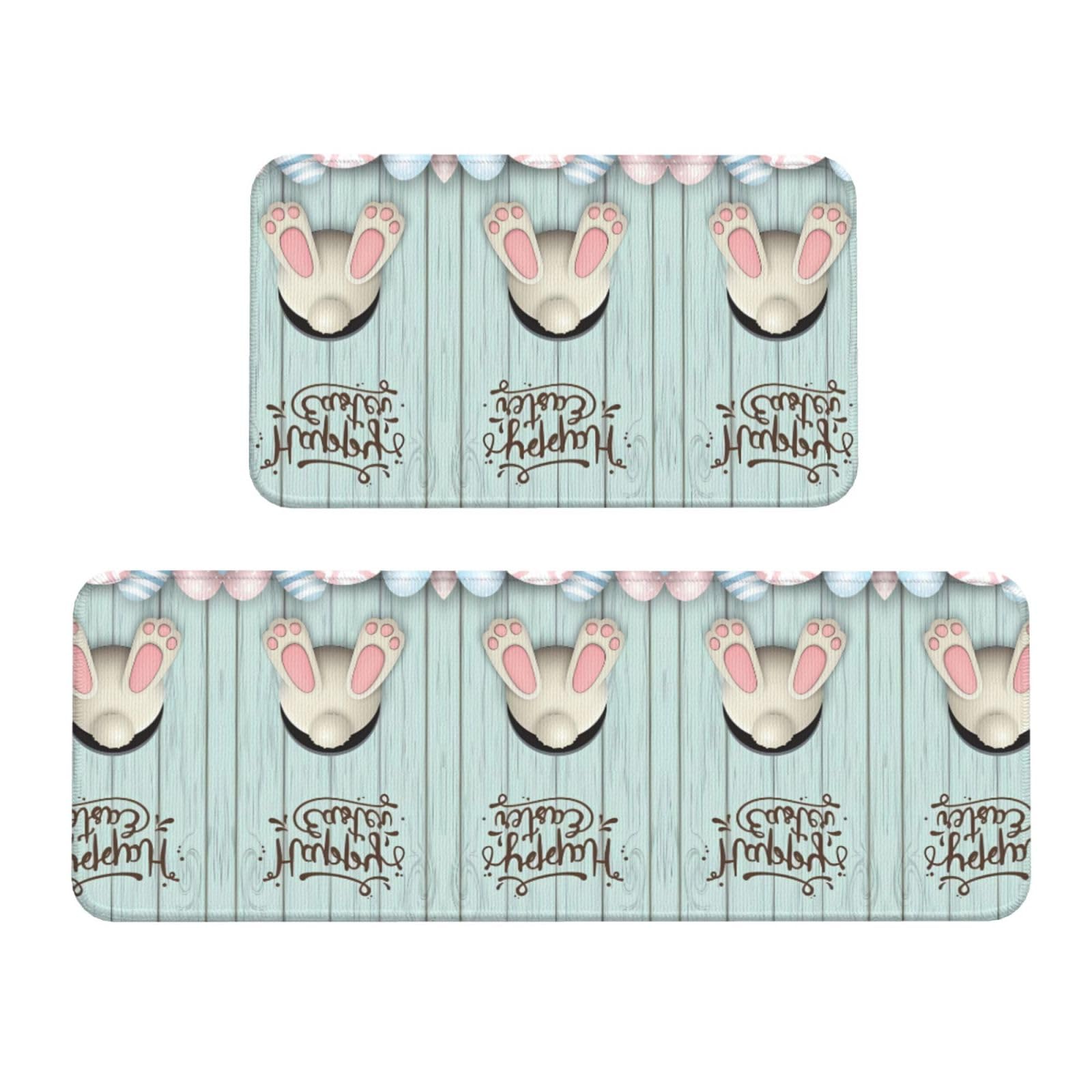 Alfombrillas de cocina antideslizantes con diseño de Pascua para un suelo limpio y seguro