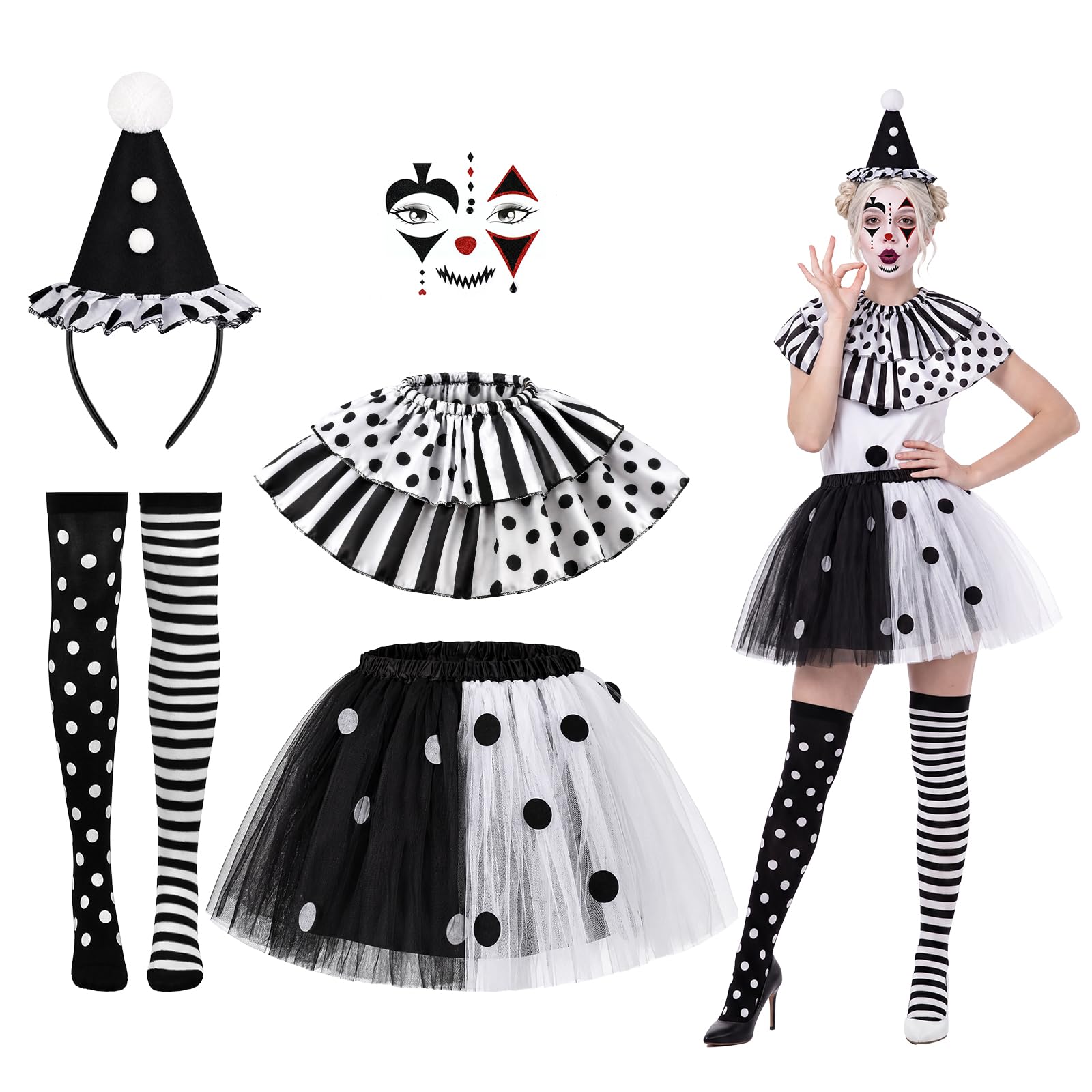 Beipegin Halloween Clown Costume Women Accessories Halloween Costume Women — image 1