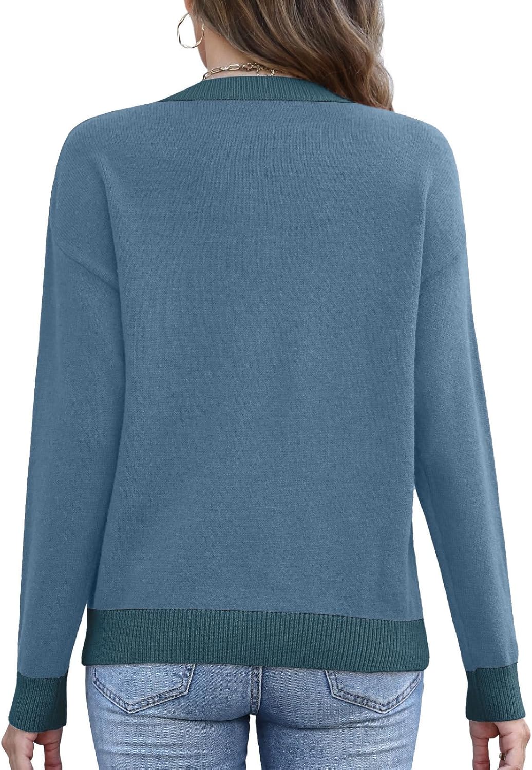 MixShe Womens Sweaters 2025 Fall Fashion Crewneck Tunic Tops - Image 2