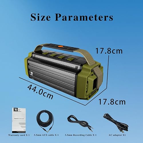 Miniatura 5 de Dreamwave Altavoces Bluetooth para exteriores con grabación de transmisión en vivo, 100 W TWS Paring, IPX5 impermeable, altavoz inalámbrico