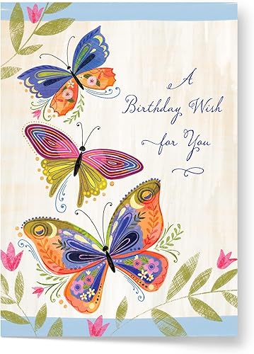 Miniatura 2 de Tarjeta de cumpleaños desplegable con diseño de mariposa 3D, tarjeta de felicitación de deseos de cumpleaños, ideal para amigos, familia o alguien