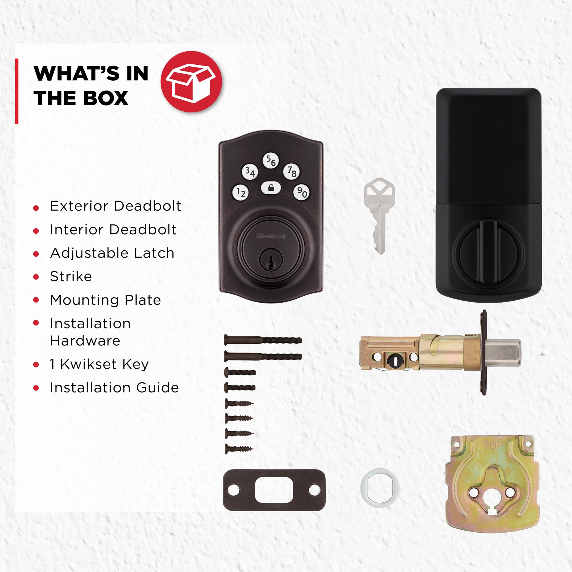 Kwikset Powerbolt 992400-013 - Catenaccio elettronico, nero opaco, tradizionale