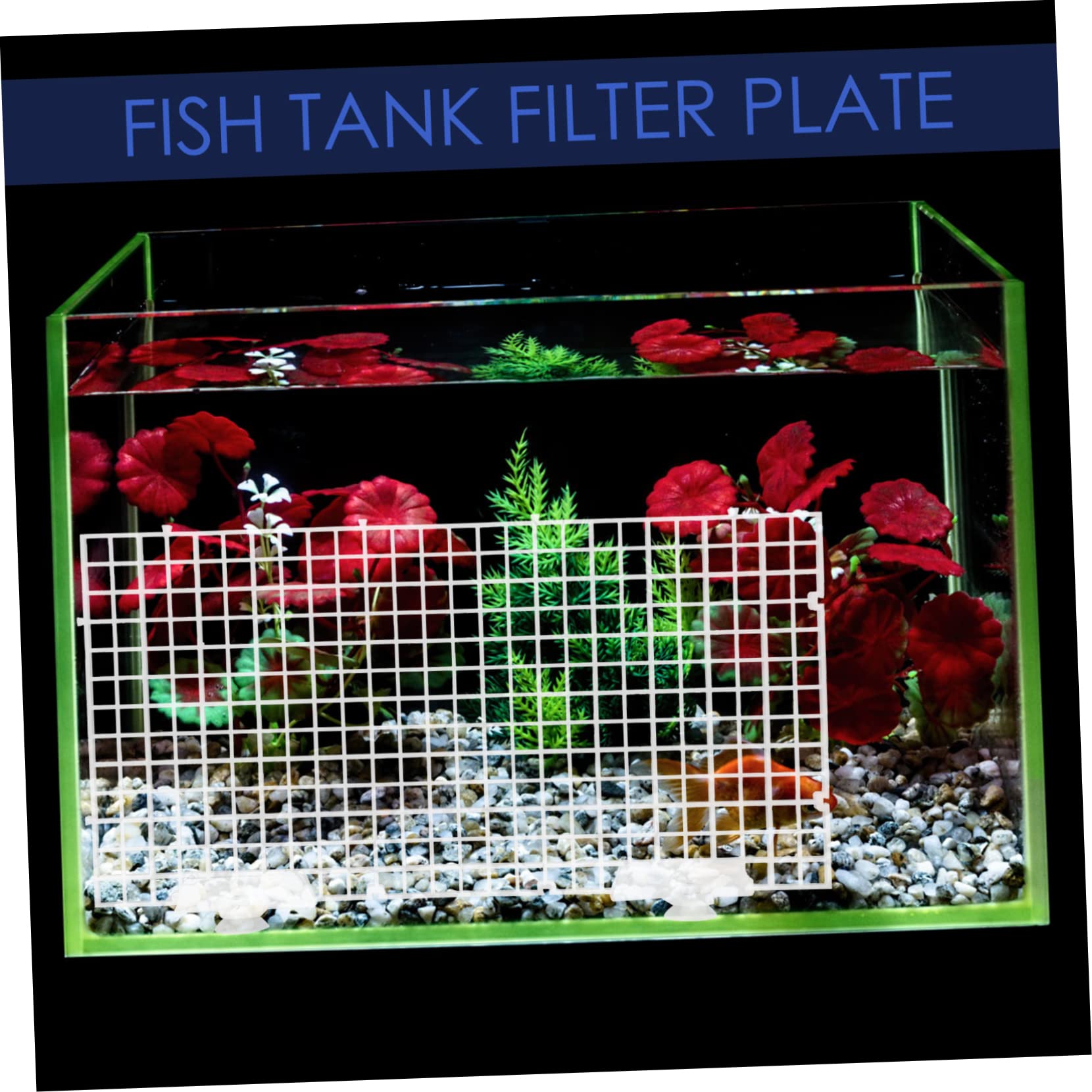 ABOOFAN 3 Juegos Placa de Aislamiento de Tanque de Peces Divisor de Rejilla de Tanque de Peces Suministros de Filtro de Acuario Almohadilla de Filtro Inferior Tablas divisorias de Arena