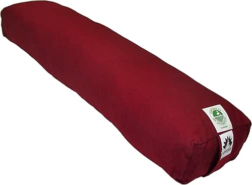 Rectangular Pranamaya Bolster, Organic Cotton (Burgundy)