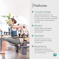 Vista 4 de Balanced Body Rialto Barras de tablón para uso con Rialto Pilates Reformer, soporte de tablón, equipo de entrenamiento de pilates para gimnasio