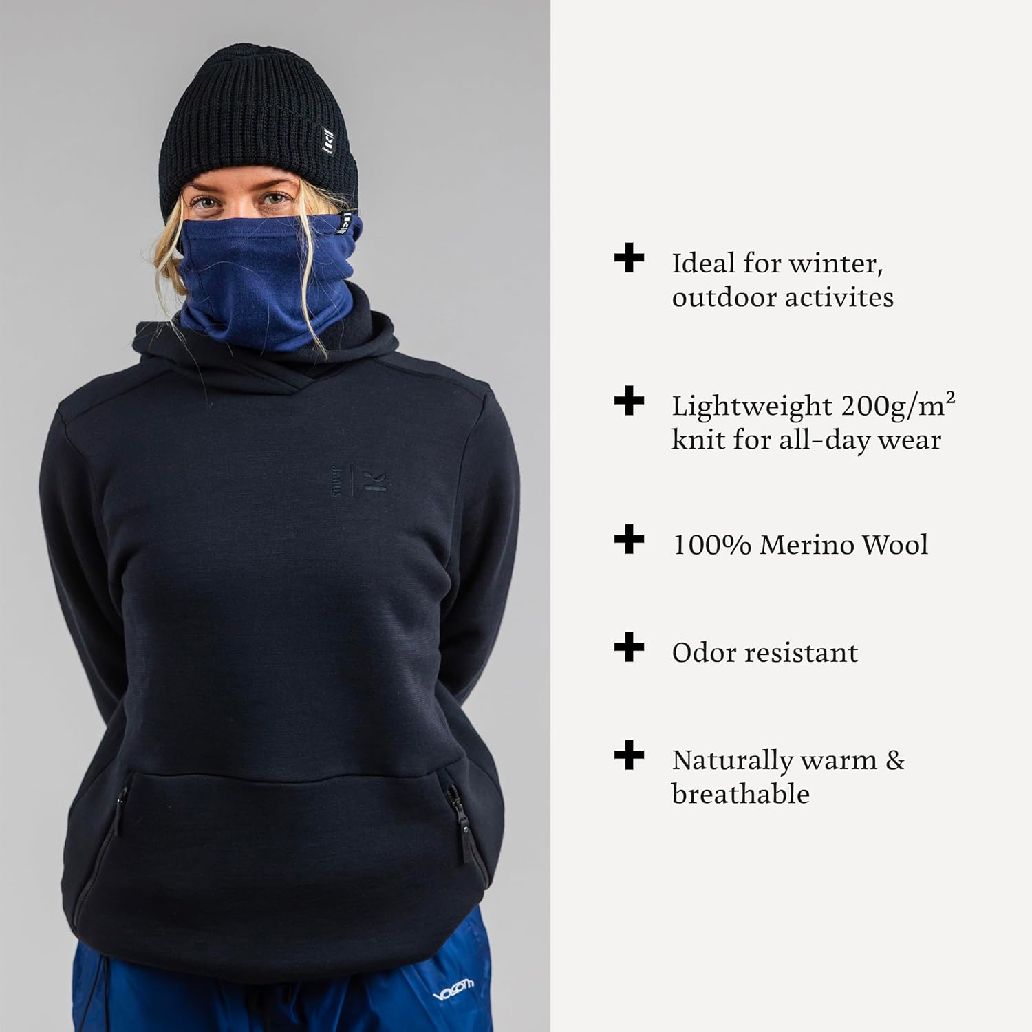 Janus Wool Kleveland Merino Beanie - Lightweight Wool Hat for Men & Women - Fisherman Skully Cap - Warm Winter Knit Hat - Image 3