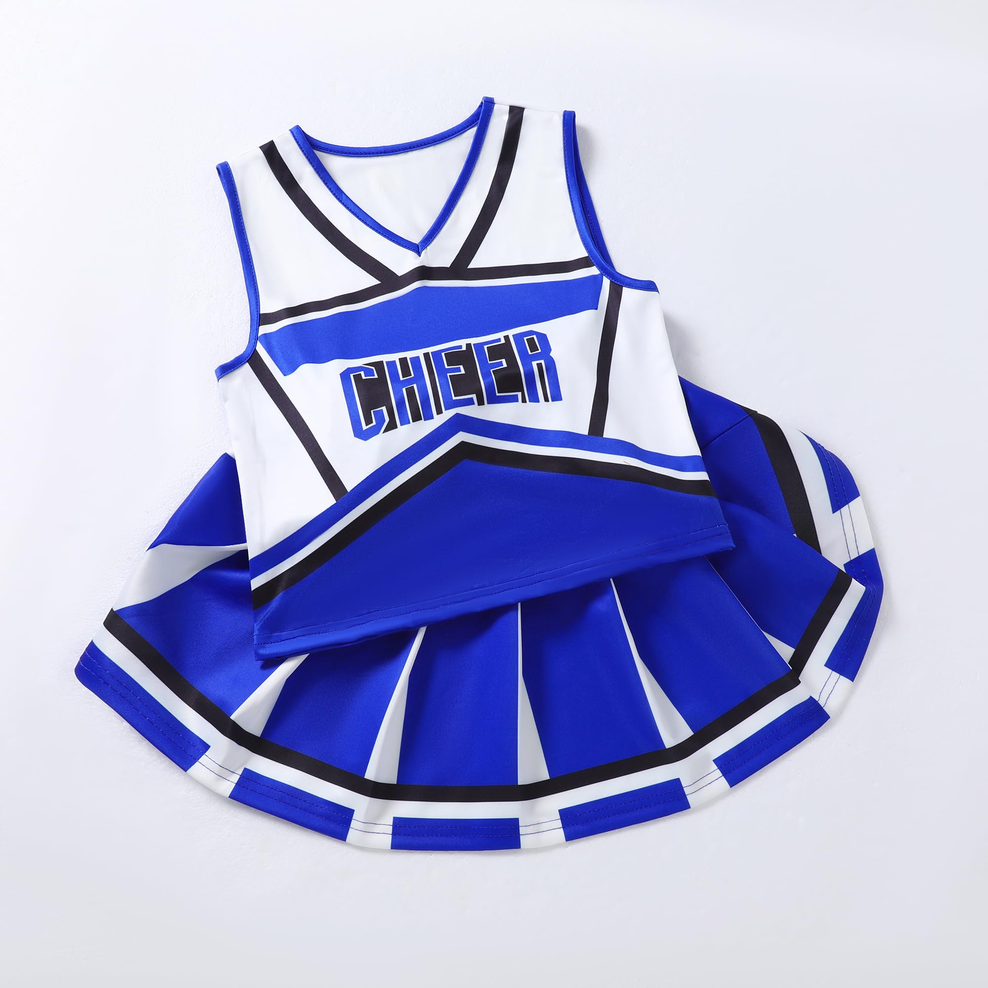 Disfraz de animadora para niñas, disfraz de Halloween para niños de 5 a 12 años, uniforme de animadora, disfraz para fiesta de cumpleaños