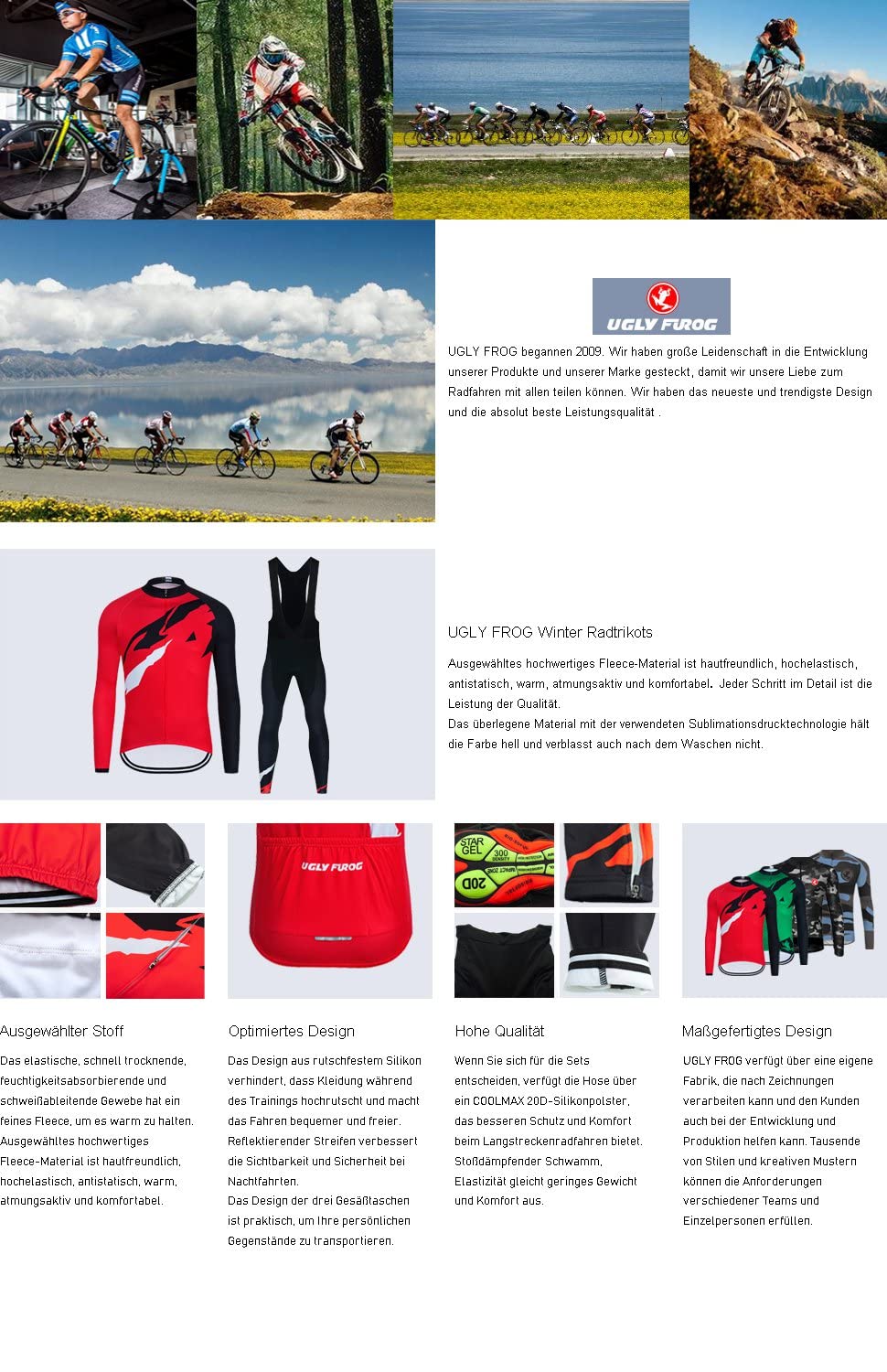 UGLY FROG Kurze Ärmel Radsportanzüge MTB kurzarmtrikot Radtrikot Set Radfahren Kleidung Sommer Fahrradtrikot mit Radhose/Trousers mit Sitzpolster für Damen