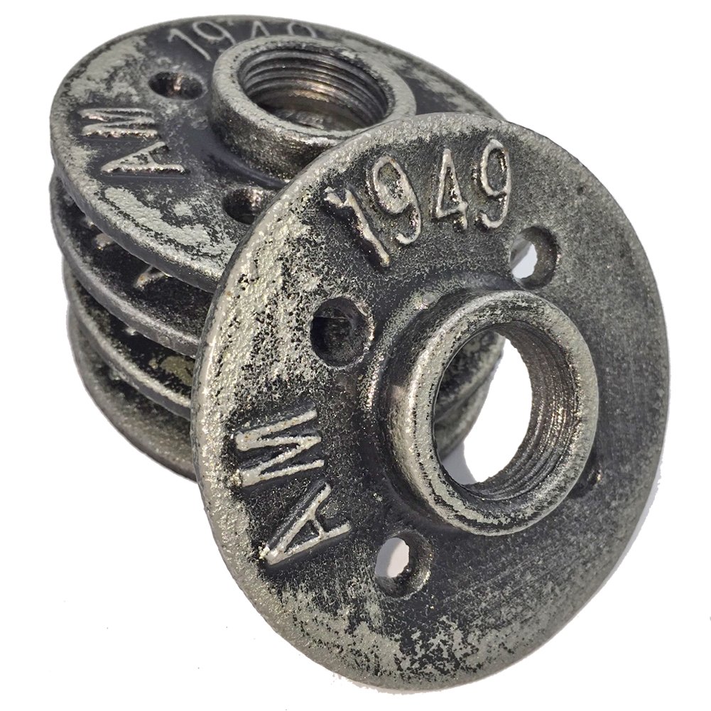 MELARIO Wandhalterung Gusseisen 1/2" & 3/4" - Robuste Rohrhalterung Für Regale & Lampen