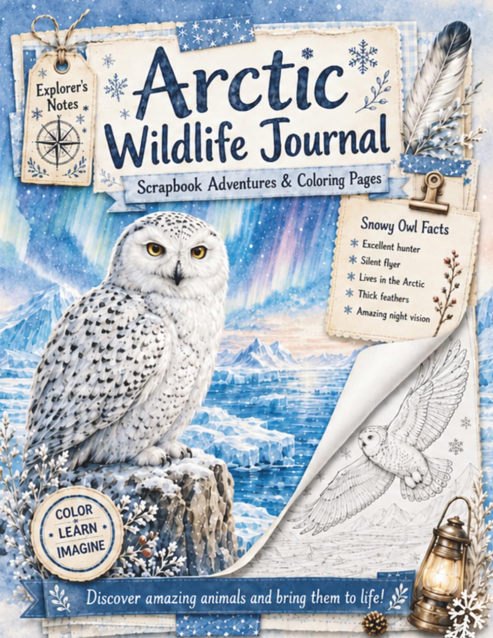 Arctic Wildlife Journal: Scrapbook Adventures & Coloring Pages