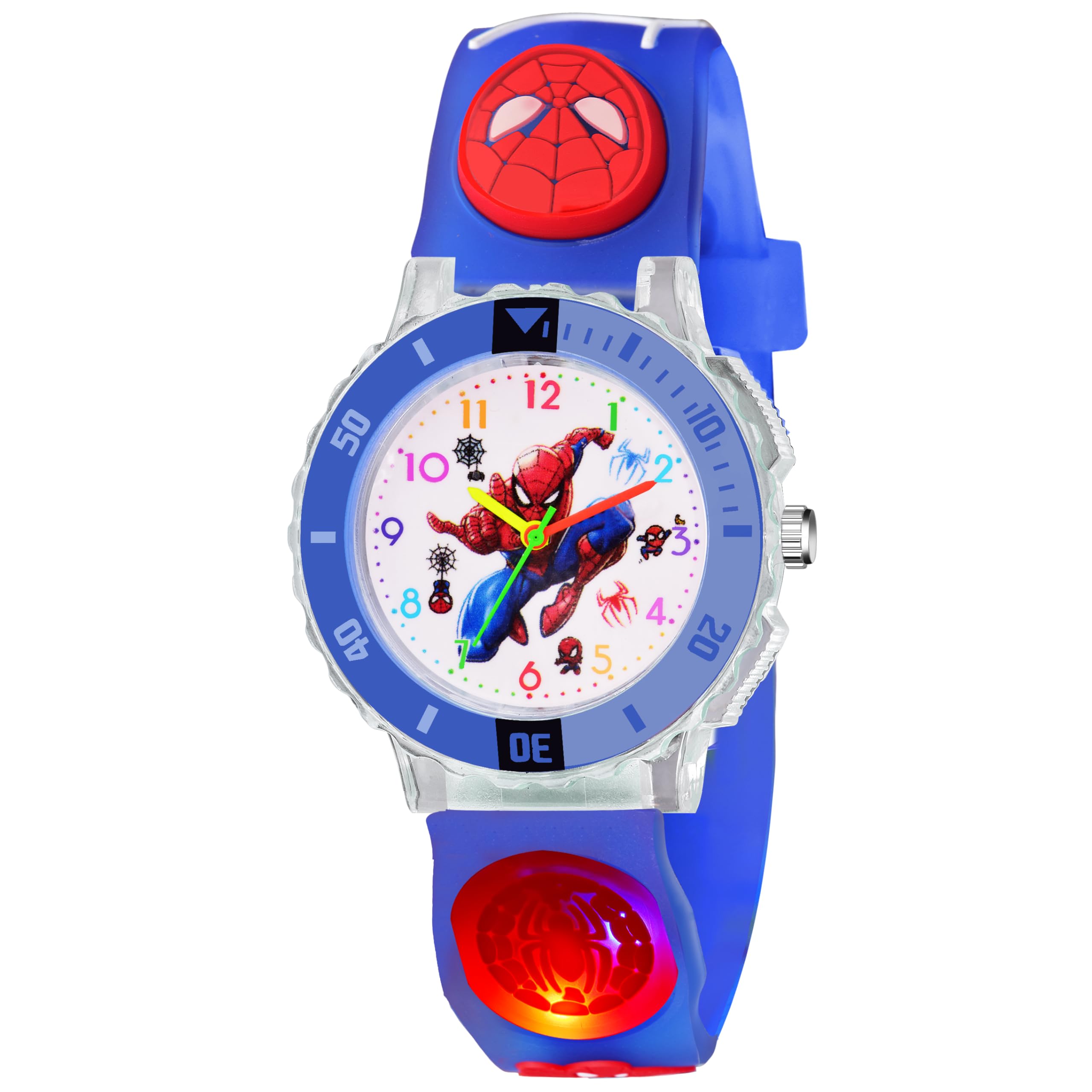 ON TIME OCTUS Kids Analouge Multi-Color Light Cute Cartoon Character Boys Watch (Multicolour Dial & Blue Colored Strap) (B0DCFYQ7MZ) Amazon Price History, Amazon Price Tracker