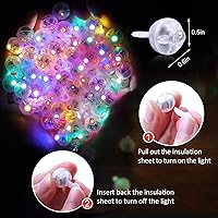 Vista 2 de AIKEI 50 globos de luz LED, mini bolas de luz, tiempo de espera prolongado, impermeable, luz LED para farol de papel, Pascua, Halloween, Navidad