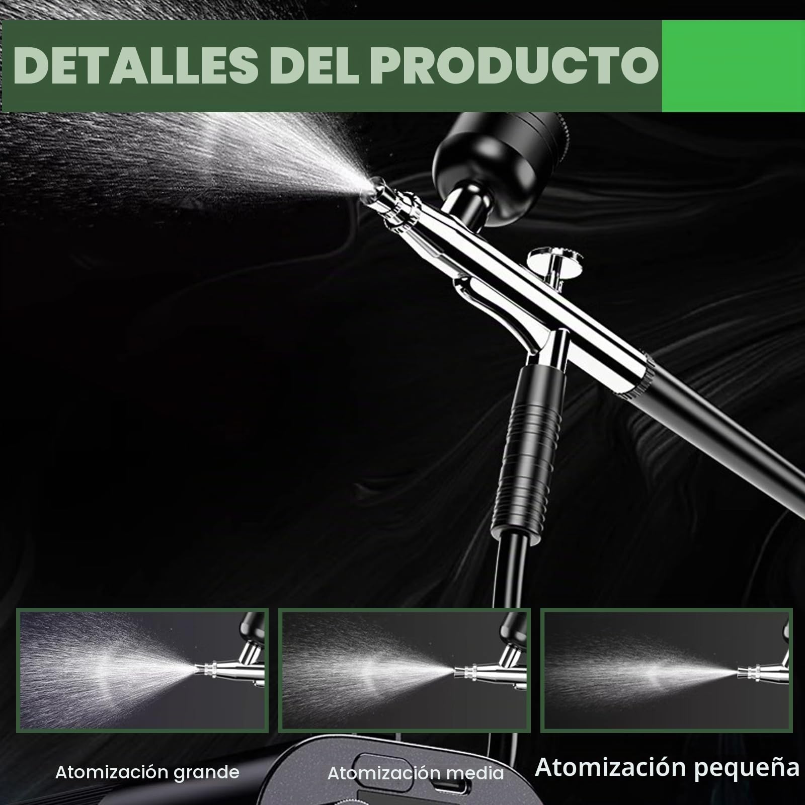 Set de aerógrafo con compresor, 40 PSI, kit de aerógrafo portátil de doble acción + accesorios para limpieza de maquillaje, diseño de uñas, decoración de pasteles, modelismo y modelado de tatuajes