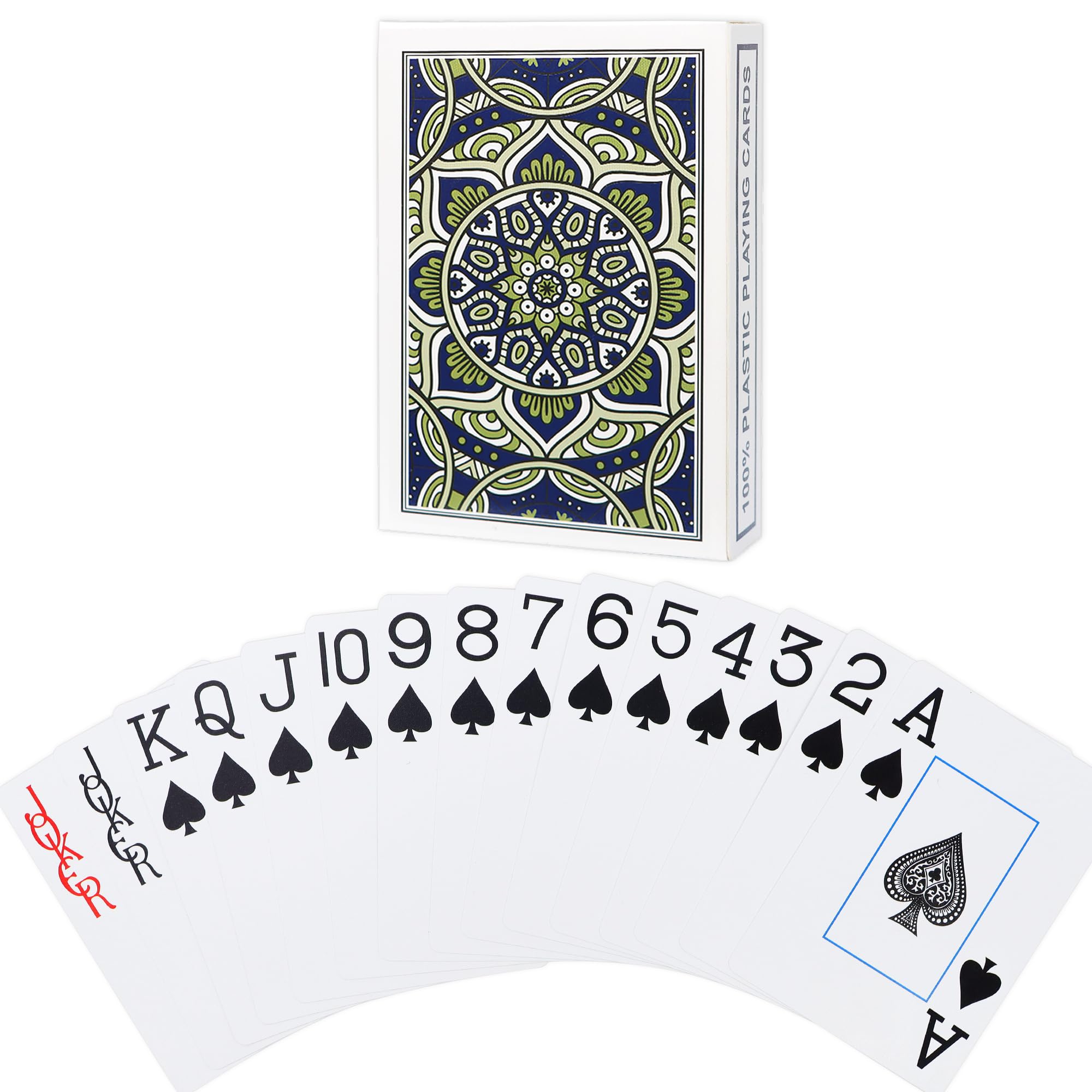 Aomaic Carte da Gioco Professionali Plastica Impermeabile Carte Poker Jumbo Index Playing Cards Poker Cards per Riunione di Famiglia Riunione di Amici Festa in Piscina