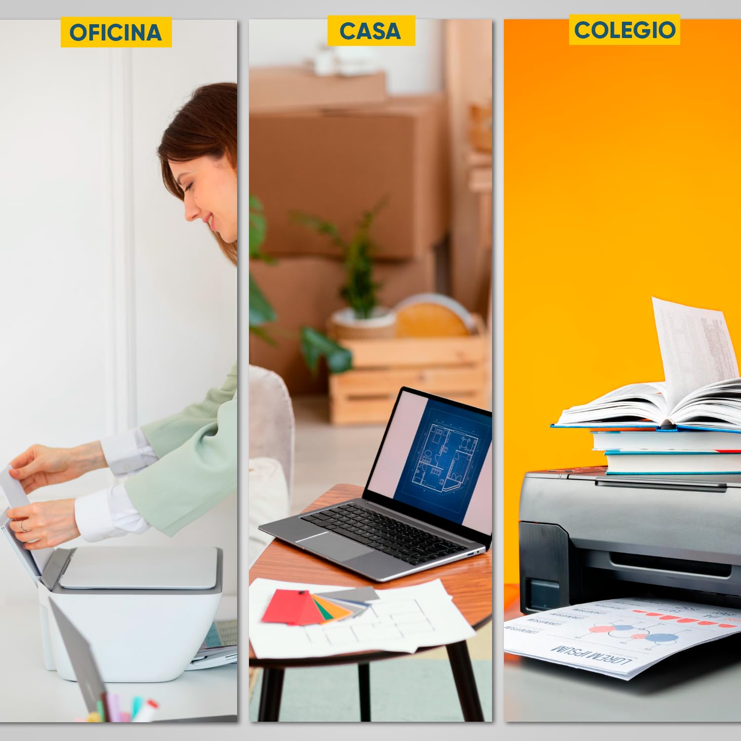 Folios a4 80gr 500 Hojas por Paquete (5 por Caja) - Papel Impresora A4 Multiusos - Hojas Blancas Fotocopiadora - Paquete de Folios Paper - Ideal Imprimir y Escribir (2500, 1 Caja)