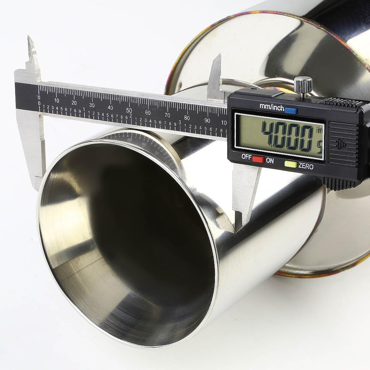 Auto Dynasty 4 Inches Dual Double Walled Muffler Rolled Tip Catback Exhaust System Compatible with 2007-2012 Nissan Altima Sedan V6, Stainless Steel