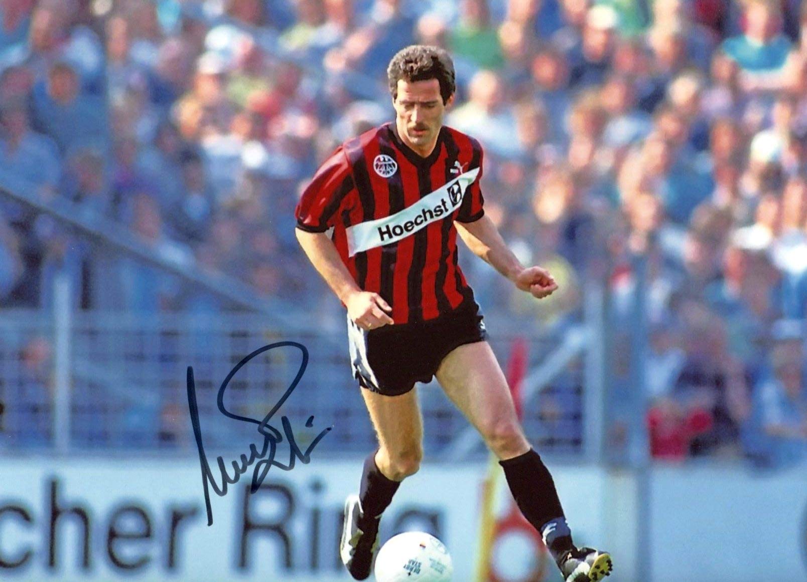 SOCCER Uwe Bein EINTRACHT FRANKFURT autograph, In-Person signed photograph