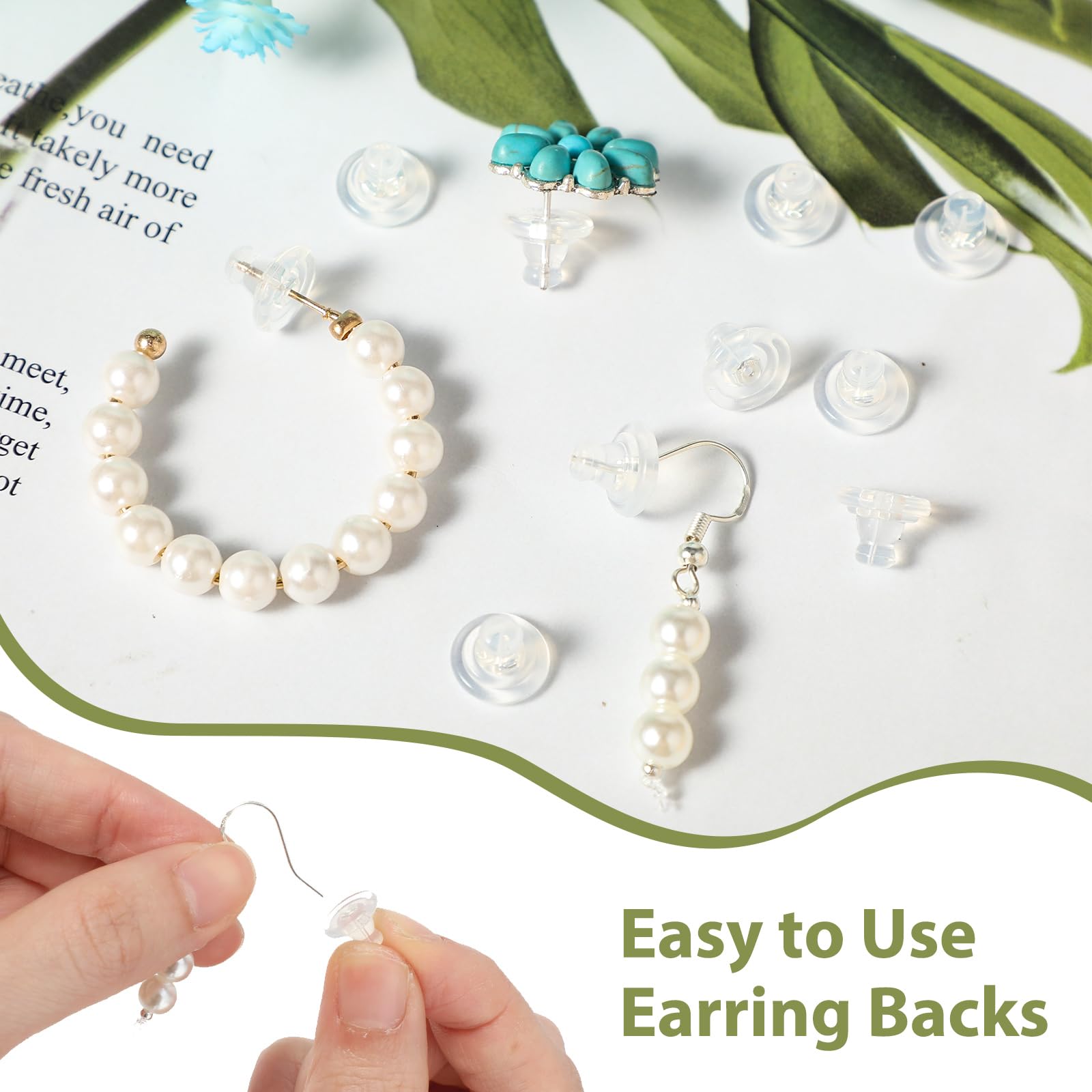 10 Fermoirs Silicone Transparent Pour Boucles D'Oreilles - Hypoallergénique - Anti-Perte