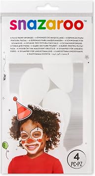 Snazaroo High Density Tear Drop Sponge, 4 Pack, White