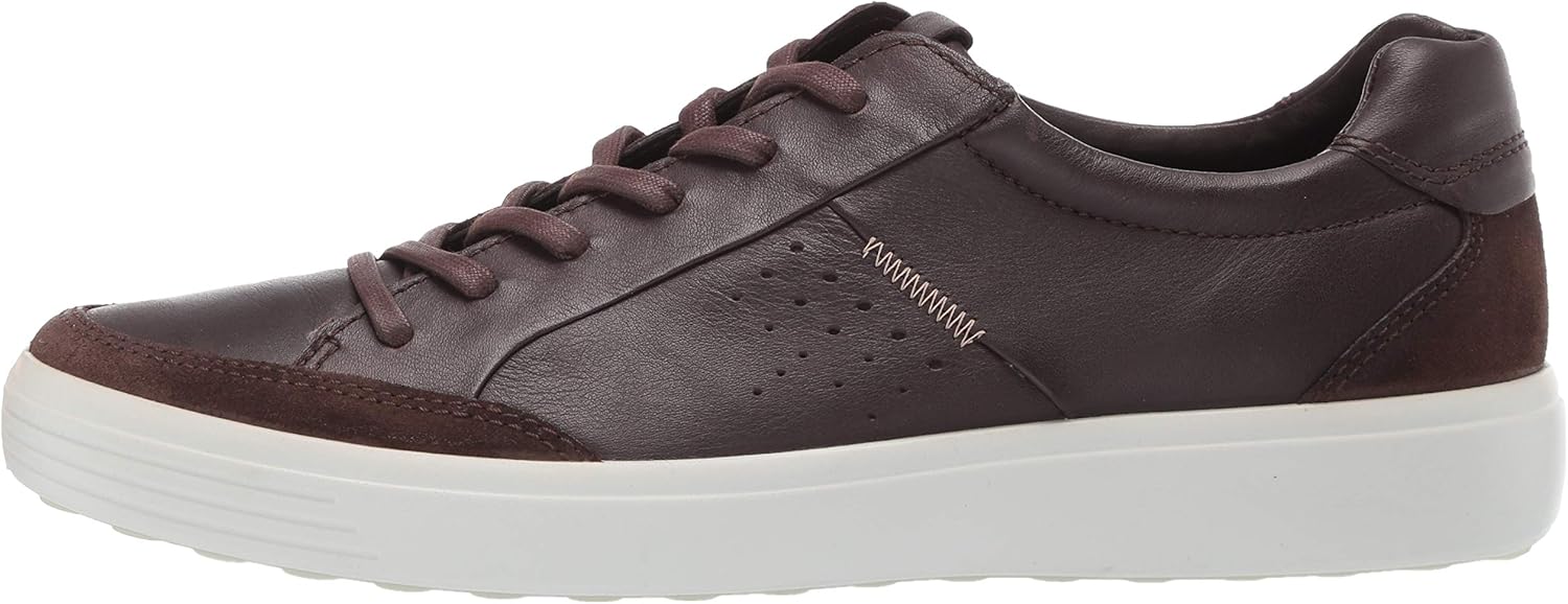 ECCO Men's Soft 7 Sneaker, Coffee Suede/Mocha, 6-6.5