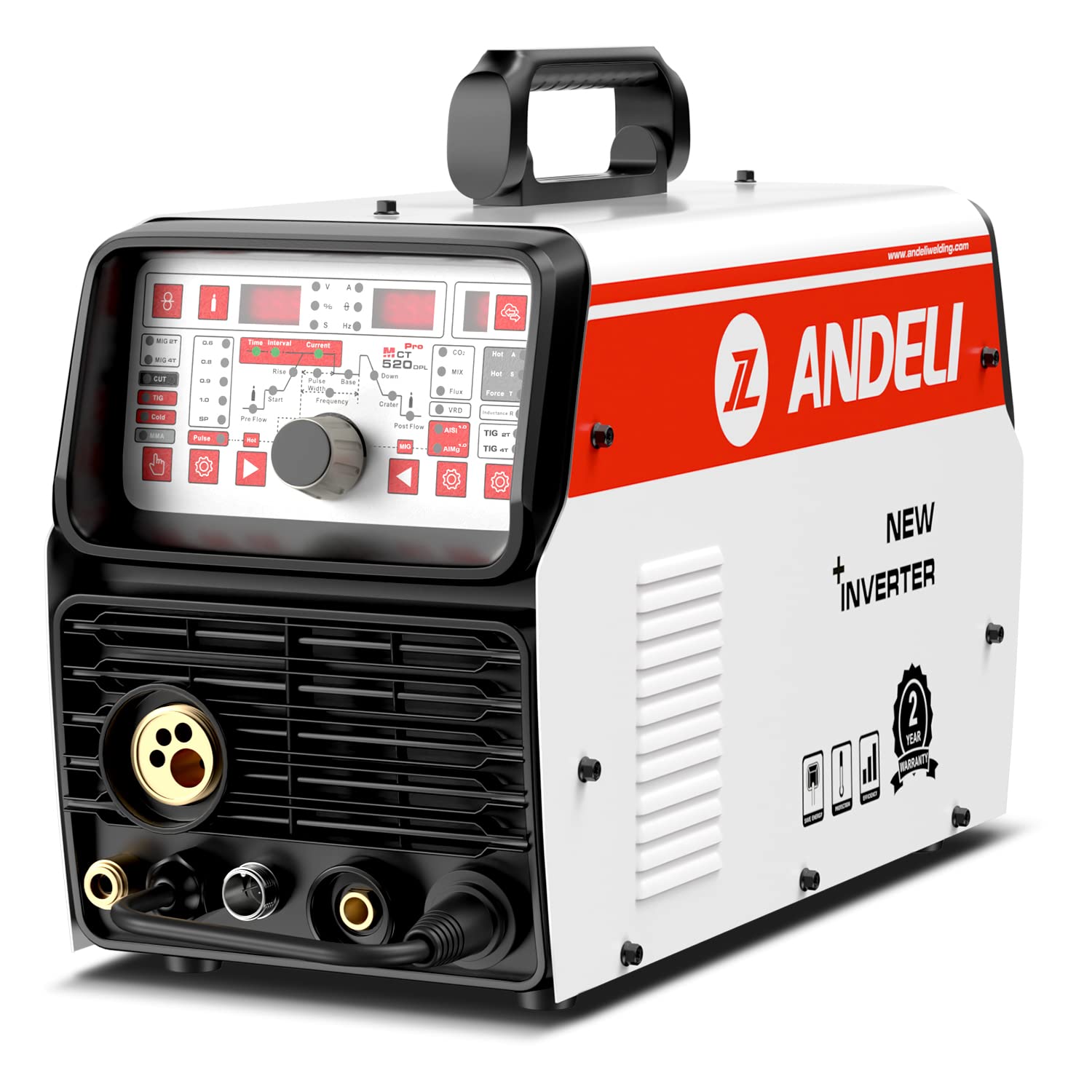 Buy ANDELI 220V MCT520DPL Pro,MIG TIG CUT COLD & MMA Aluminum MIG