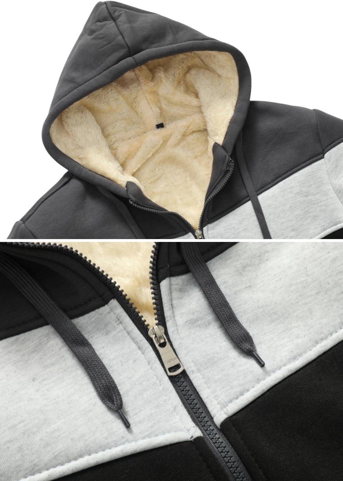 Felpa con Cappuccio Uomo Vello Foderato, Hoodie con Cerniera Integrale, Cappotto con Cappuccio di Spessore, Giacca con Cappuccio Inverno Caldo