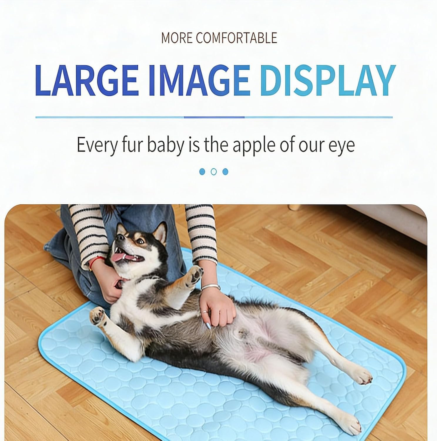 Alfombrilla de refrigeración para perros, portátil, lavable, con diseño antideslizante, alfombrilla de refrigeración transpirable para uso en interiores y exteriores, ideal para cama de gato de verano