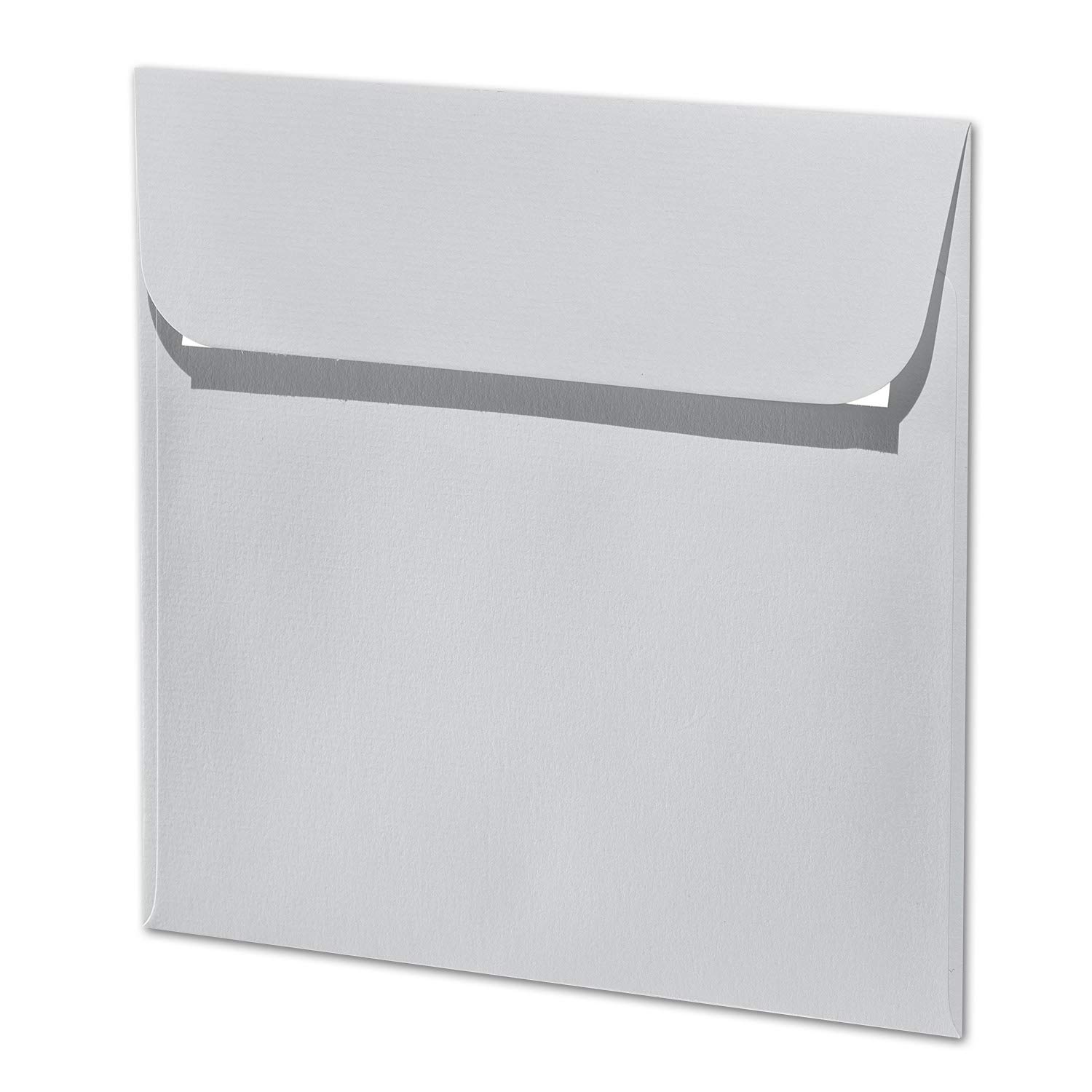 ARTOZ 200 x kwadratowych kopert jasnoszarych (szare) 100 g/m² – 16 x 16 cm – koperta bez okienka – koperty z klejem