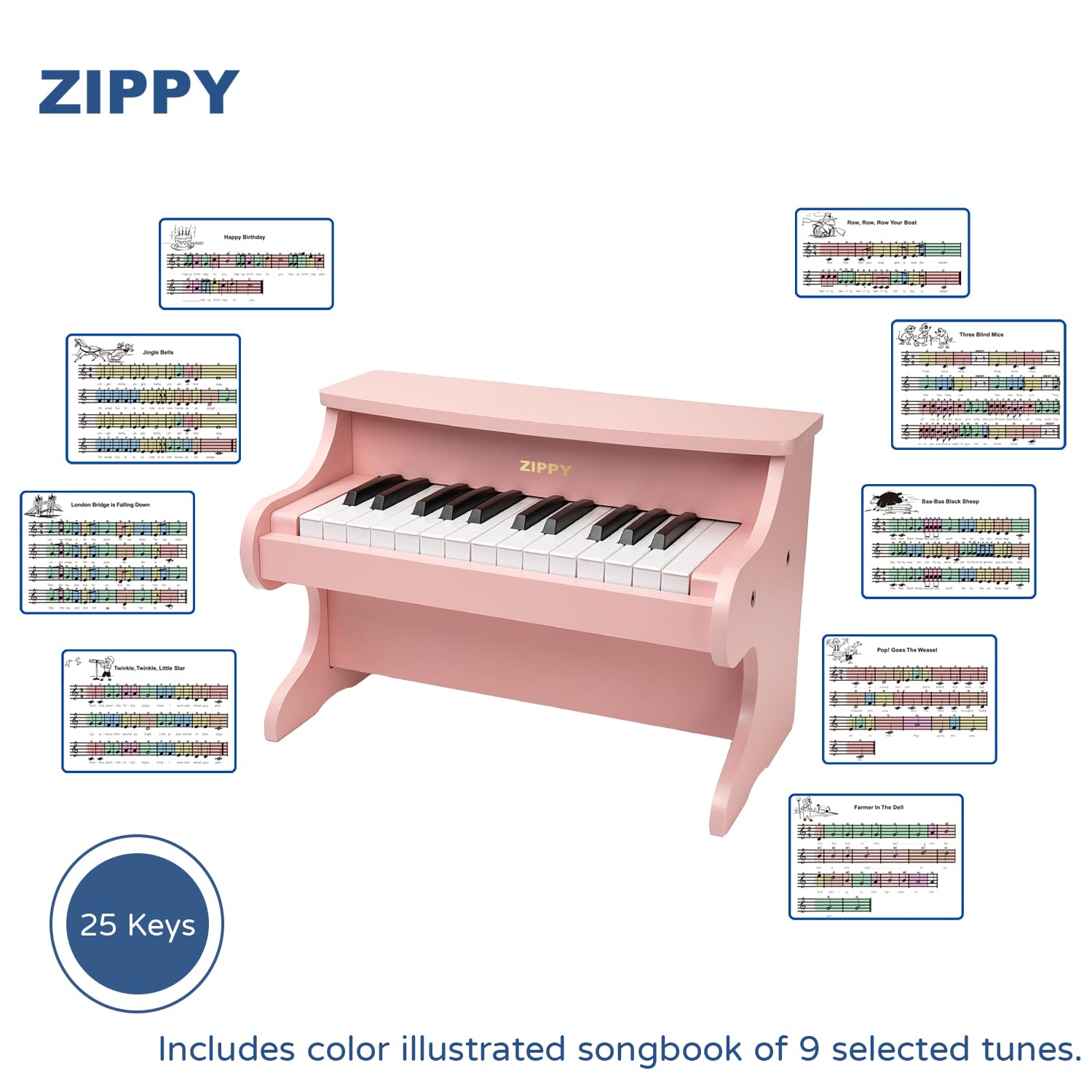 Amazon.com: ZIPPY Kids Piano Keyboard, 25 Keys Digital Piano for