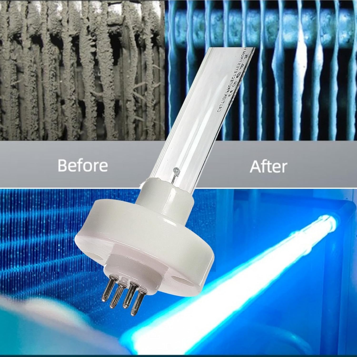 LSE Lighting GPH357T5L/CELL 36W UV Bulb | Compatible with InDuct Systems | 14" Quartz Lamp | 4-Pin Ceramic Base | 254nm Ultraviolet Replacement | Designed in USA