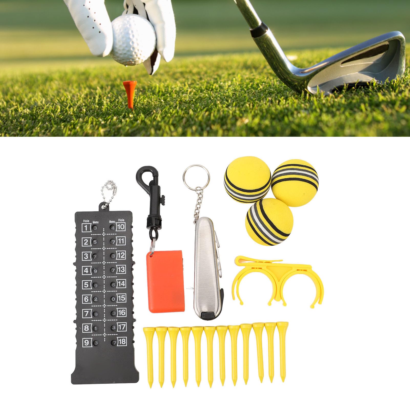 Borsa per Accessori da Golf 6 in 1 in Pelle PU con Grande