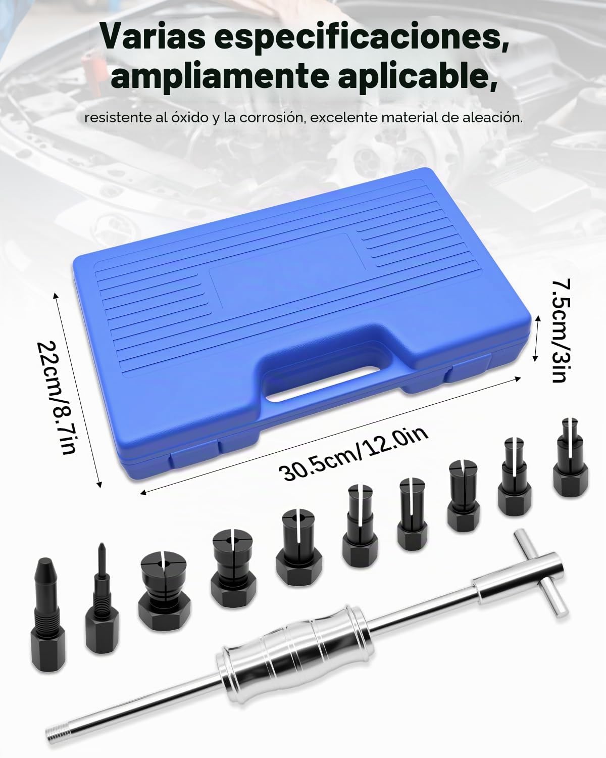Juego de extractor de rodamientos internos con martillo deslizante y pinzas ajustables (8-32 mm), para coches, motocicletas y bicicletas