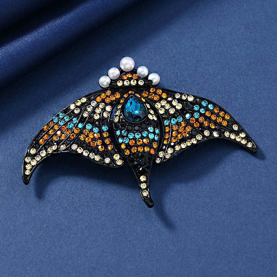 Image of Animal Brooch for Women Zirconia Rhinestone Abalone Shell Animal Lapel Pin Christmas Birthday Holiday Gift for Wife Mother Girlfriend Daughter