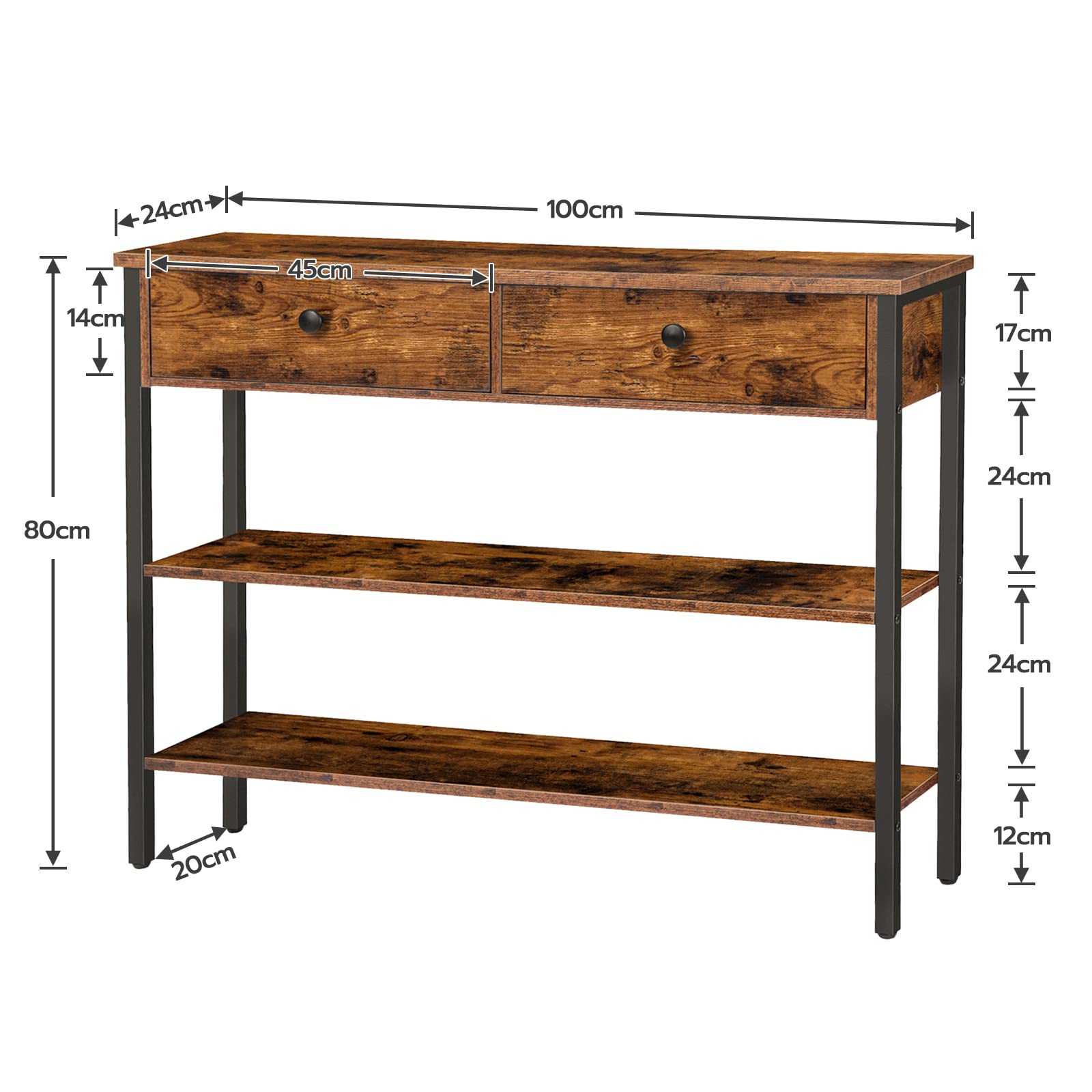 Consolle,Consolle Stretta Consolle Lunga 100 cm e 120 cm,Tavolino da Divano Tavoli da Ingresso per corridoio Tavoli da Esposizione Stretti per Sala da Pranzo,Caffetteria(100CM,A