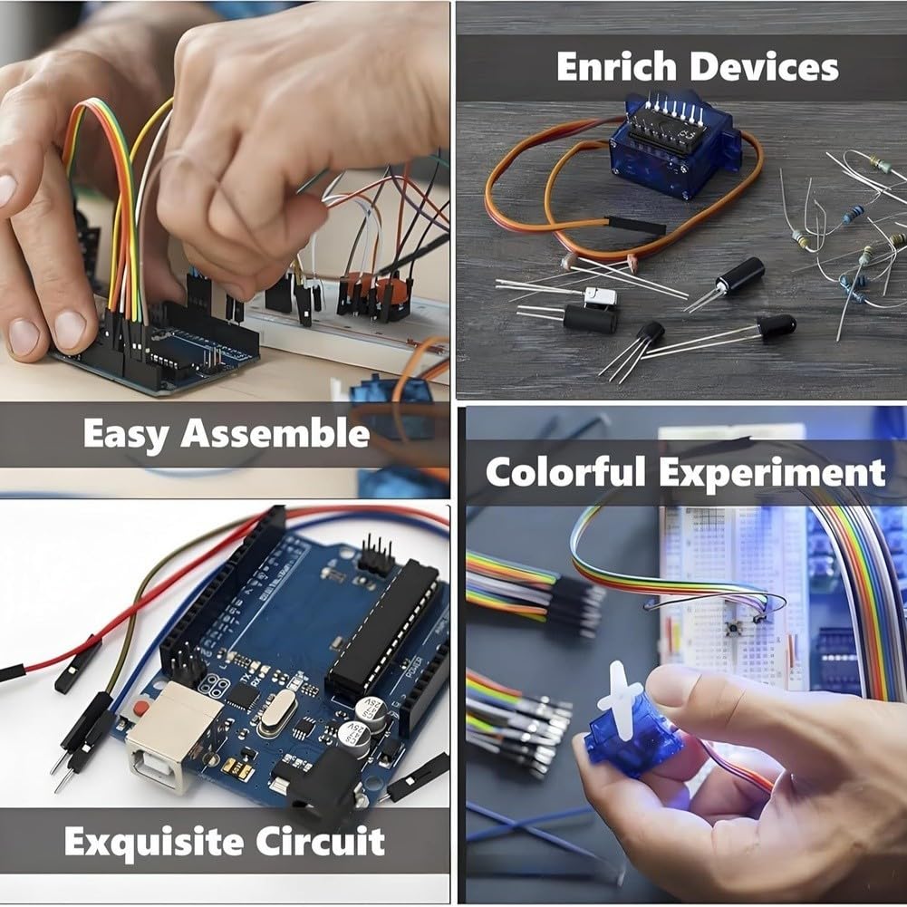 Per arduino Compatibile per Starter Kit R3 per mega328 Elettronica Set con Sensori per Progetti STEM e Codifica Principianti