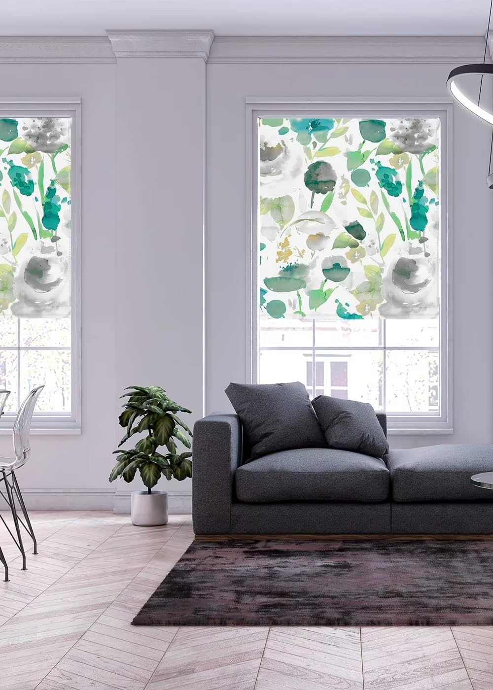 Lister Cartwright Floral Spring Patterned Roller Blinds (60 x 160 cm) | Blackout Blinds for Windows | Bedroom, Bathroom, Kitchen & Door Window Blinds | Easy Fit Child Safety Roller Blinds โ image 1