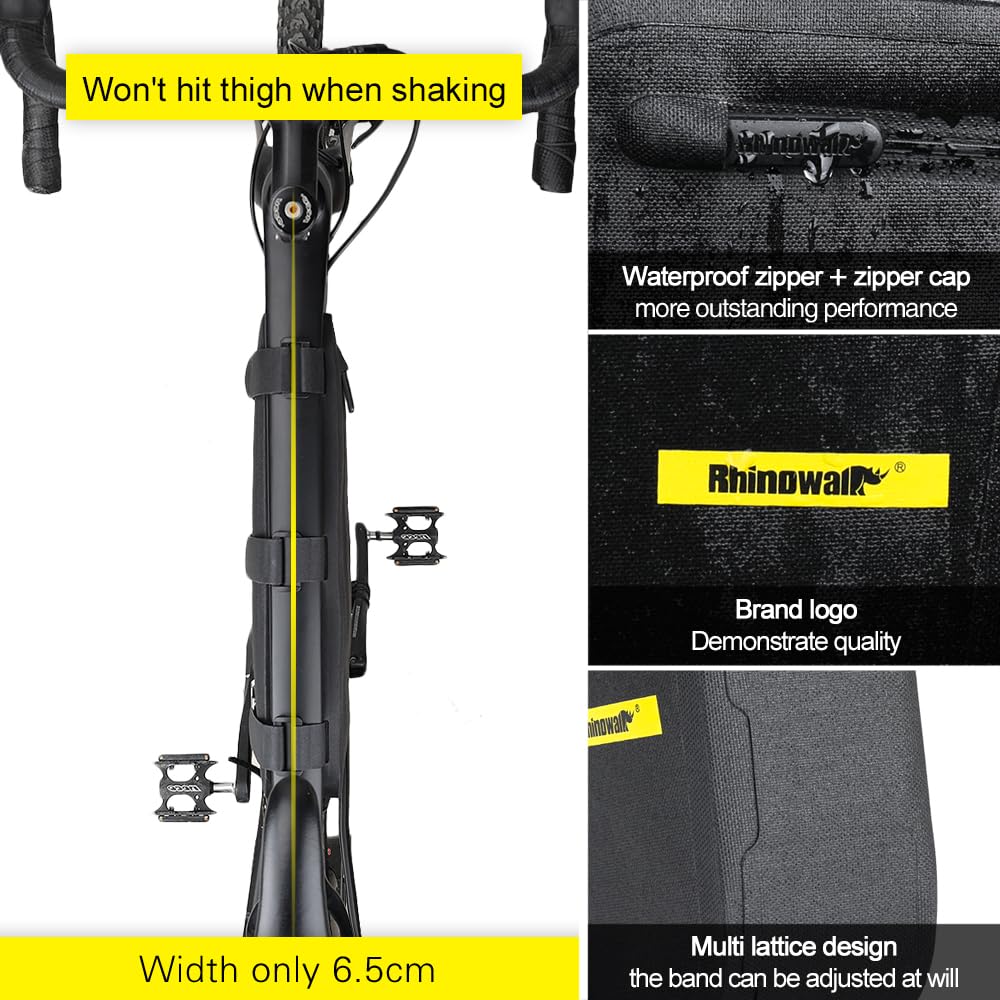 Rhinowalk Torba rowerowa na rurkę rowerową, wodoszczelna trójkąt, na rower szosowy