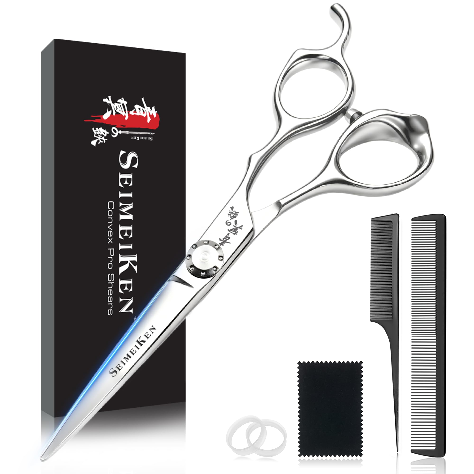 Hair Cutting Scissors Professional, 6" Hair Shears with Combs