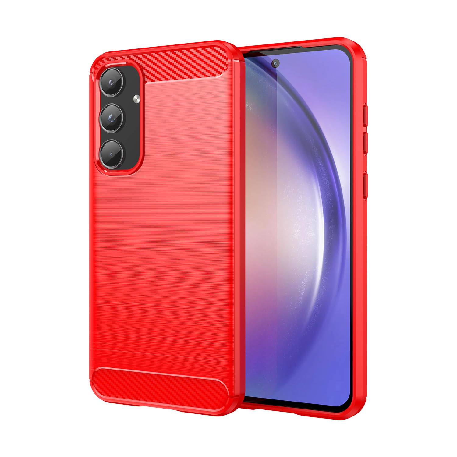 Case for Samsung Galaxy A55 5G, Ultra Slim Soft TPU Protective Cover Case,Anti-Scratch,Shock Absorption for Samsung Galaxy A55 5G Phone Case (Red)