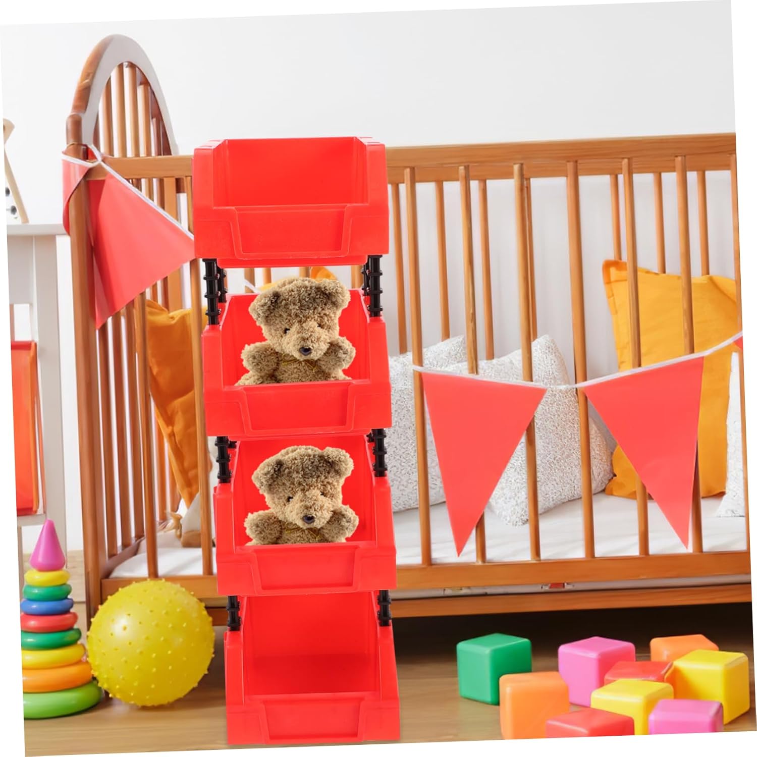 STOBOK 12pcs Storage Bins for -Mounted Storage Boxes Parts Organizer Tool Rack