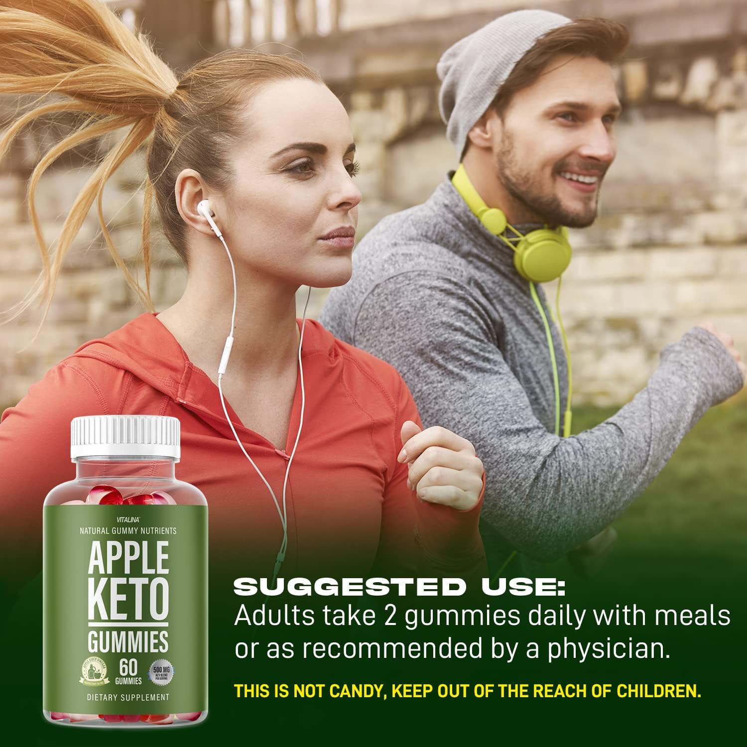 Buy 3 Pack) Apple Ketosis Gummies, Apple Ketosis ACV Gummy Original