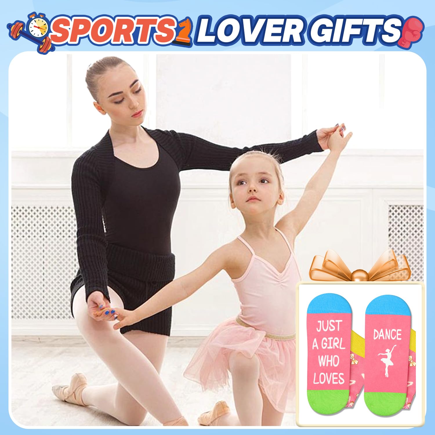 HAPPYPOP Novelty Socks for Teen Kids - Gifts for Gymnasts Cheerleaders Dancers Girls Preteen