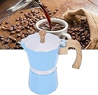 Vista 2 de Pssopp Cafetera al aire libre de 10.1 fl oz, sola válvula de aleación de aluminio Percolador de café eléctrico para el hogar Camping uso diario al