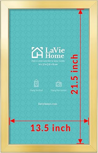 Vista 547 de LaVie Home - Portarretratos de 18 x 24 pulgadas, fotos de 16 x 20 pulgadas con paspartú, de 18 x 24 pulgadas sin paspartú, plexiglás pulido, Negro