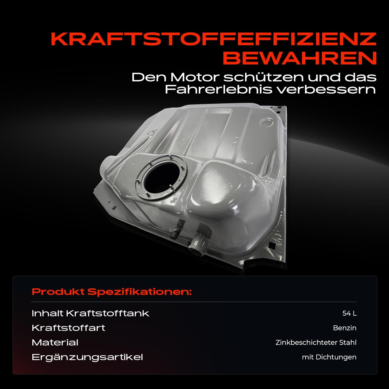 Frankberg Kraftstofftank Kraftstoffbehälter 54L Kompatibel mit A-Klasse W169 A150-A200 1.5L 1.7L 2.0L Benzin 2004-2012 A-Klasse W169 A160 CDI 2.0L Diesel 2004-2012 Replace# 1694701701