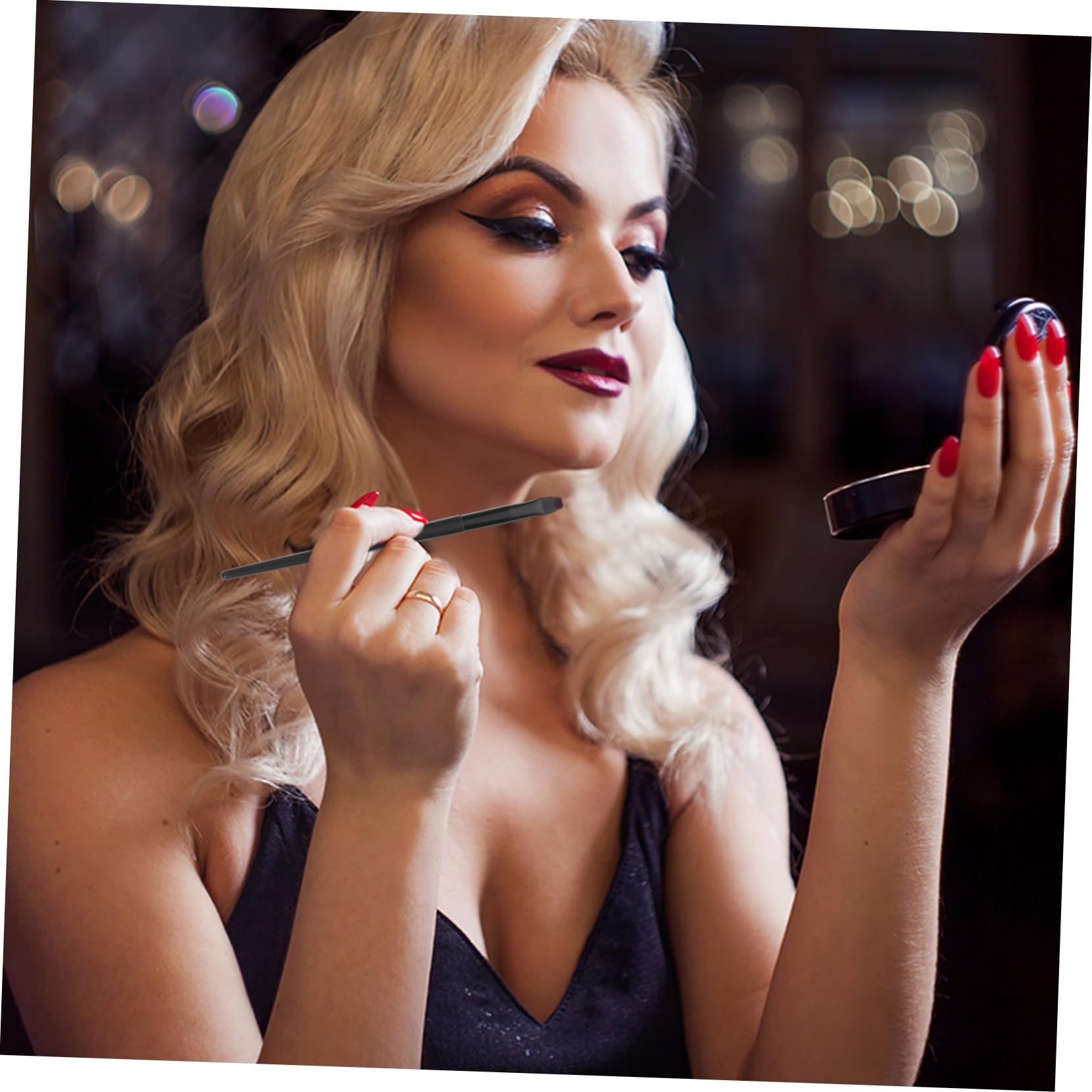 FRCOLOR 48 pennelli per eyeliner, per il trucco degli occhi, pennello per la precisione degli occhi, pennello per il trucco degli, pennello per il trucco degli, pennello per il trucco